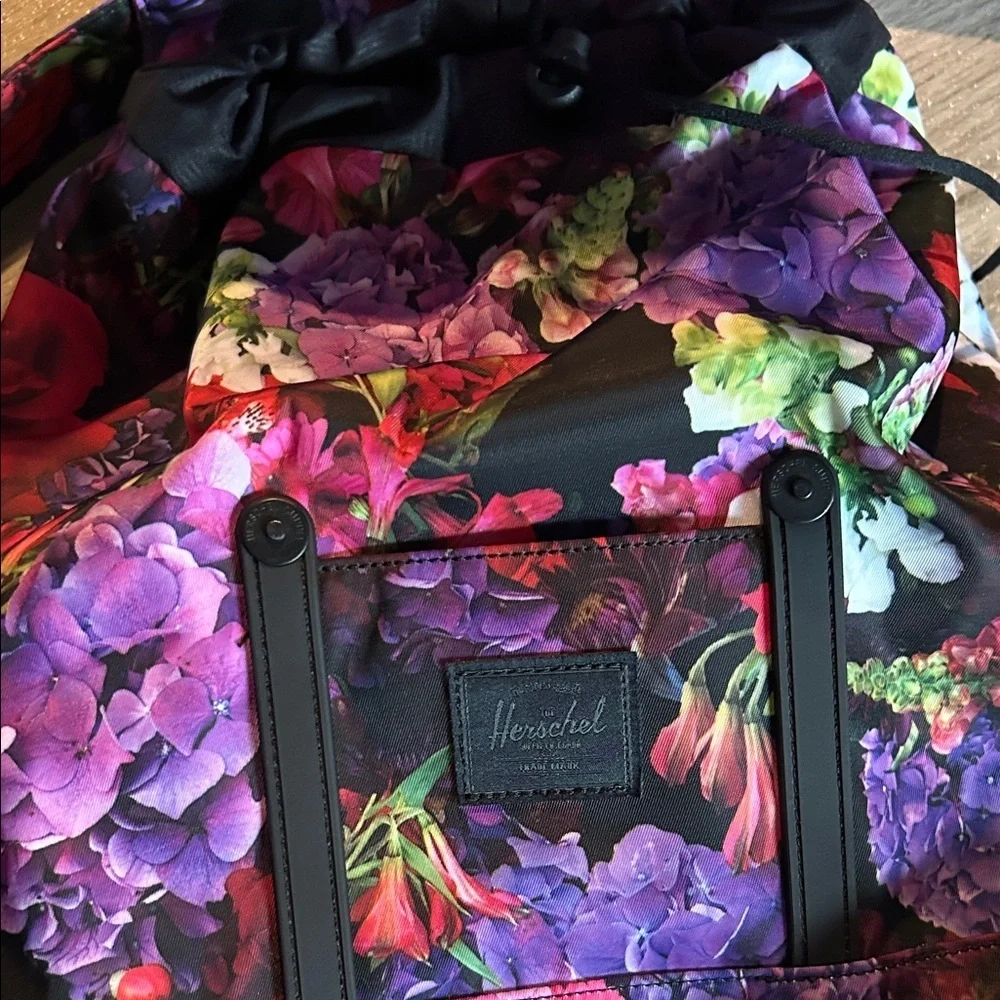 Herschel Supply Company Floral Backpack in Purple, Red & Black